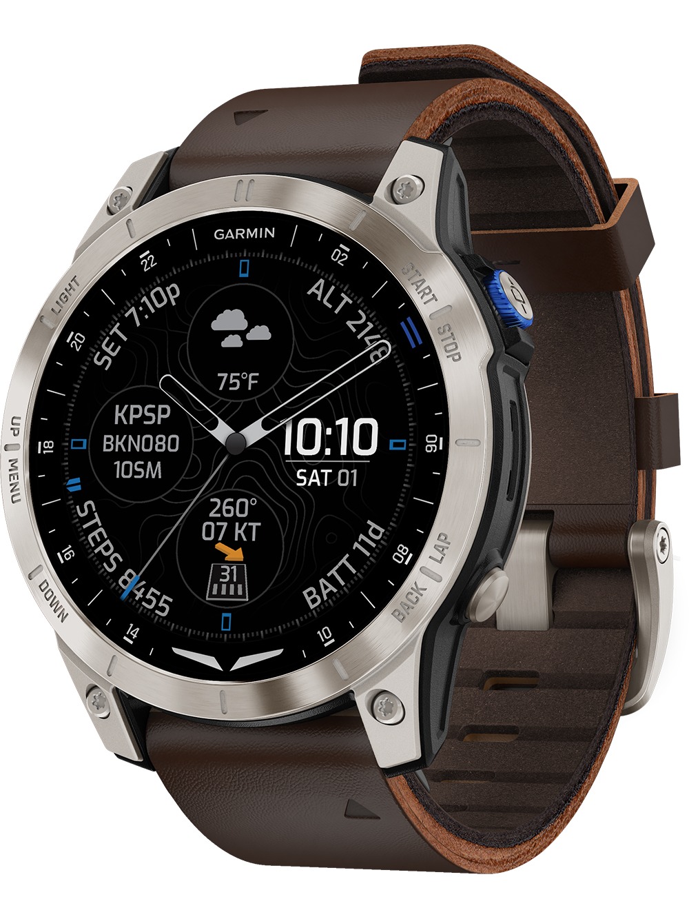 Garmin 010-02582-55 Herrenuhr D2 Mach 1 AMOLED 47mm 10ATM