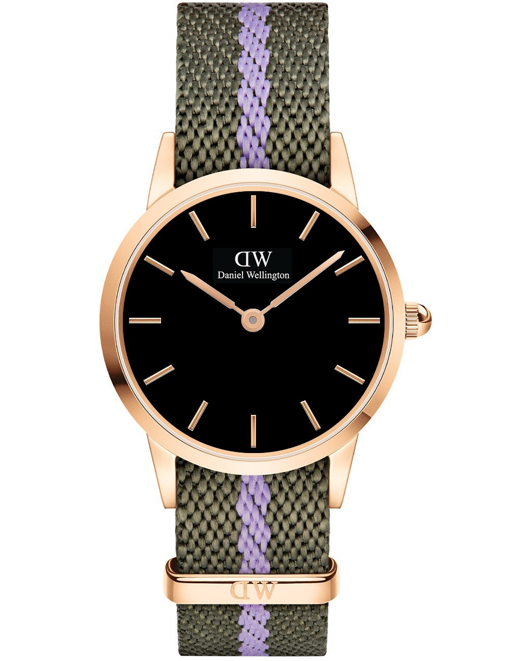 Daniel Wellington DW00100680 Damenuhr Iconic NATO Green/Purple 28mm 3ATM