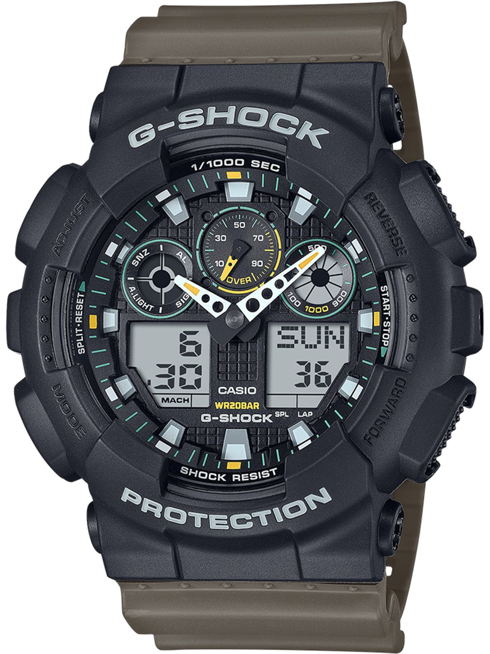 Casio GA-100TU-1A3ER Herrenuhr G-Shock Classic 51mm 20ATM