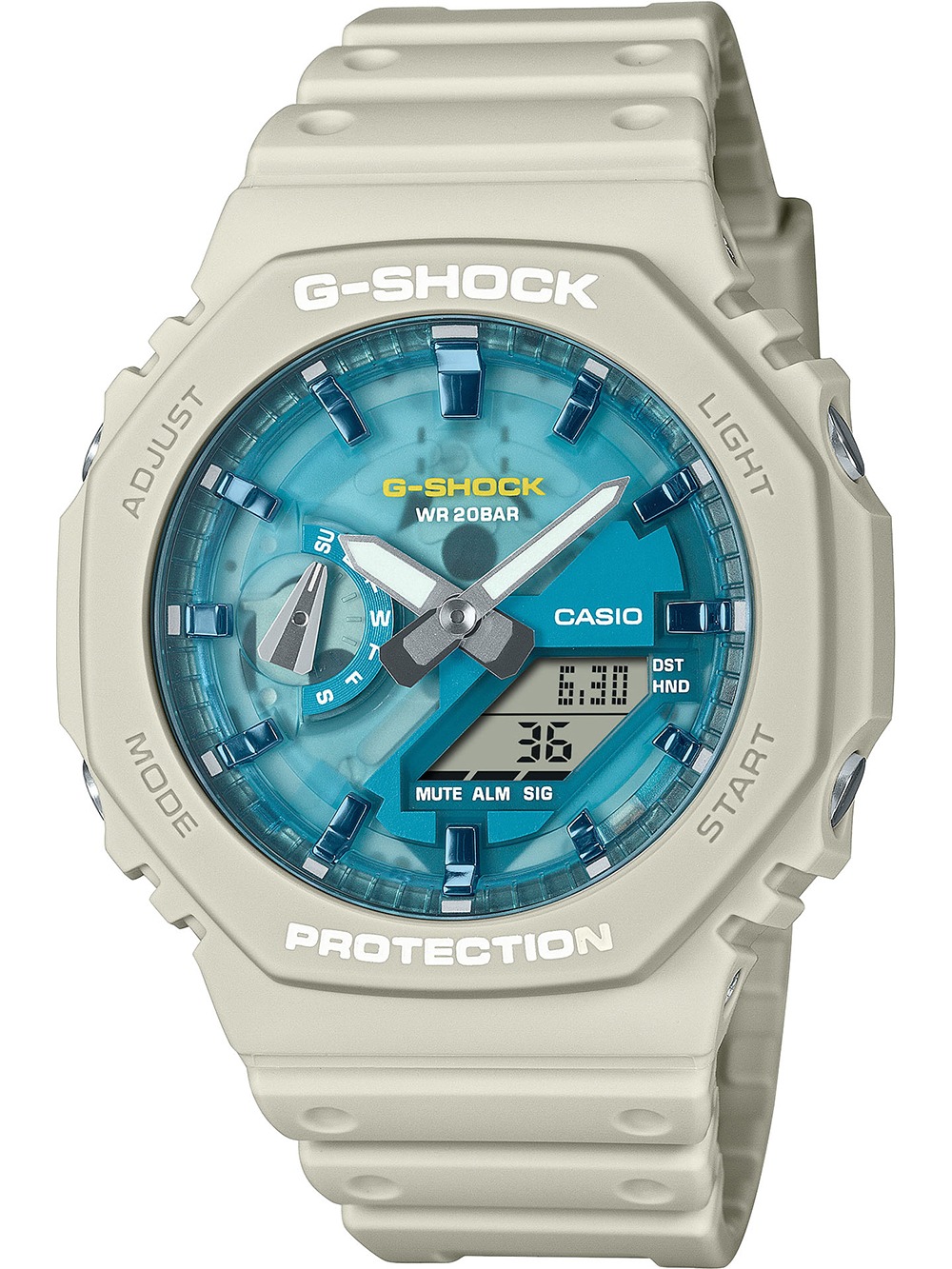 Casio GA-2100AS-5AER Herrenuhr G-Shock Classic 45mm 20ATM