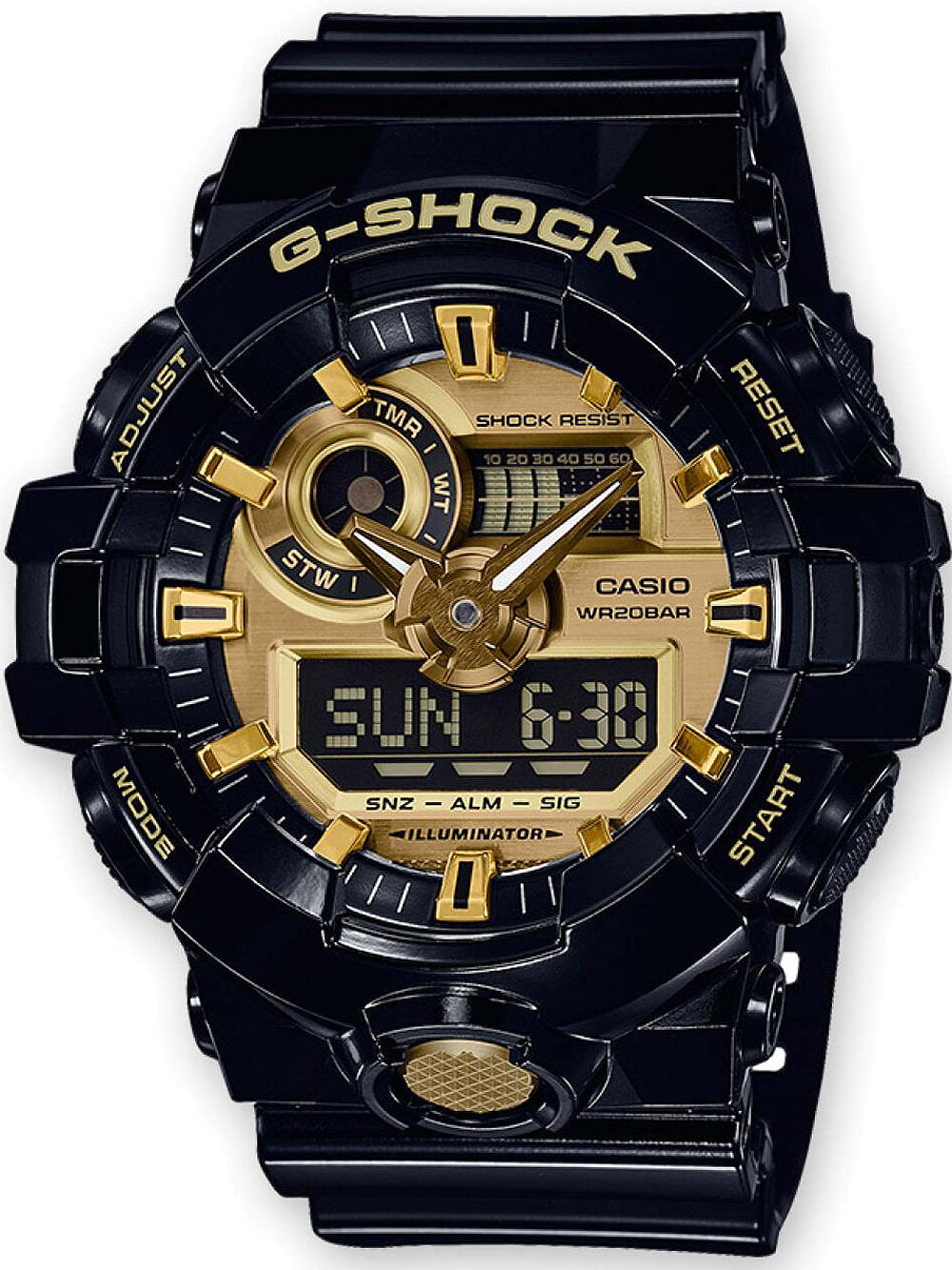 Casio GA-710GB-1AER G-Shock Herrenuhr 53mm 20ATM