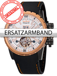 Perigaum Ersatzband Silikon P-1108-IR schwarz-gold rose Schliesse