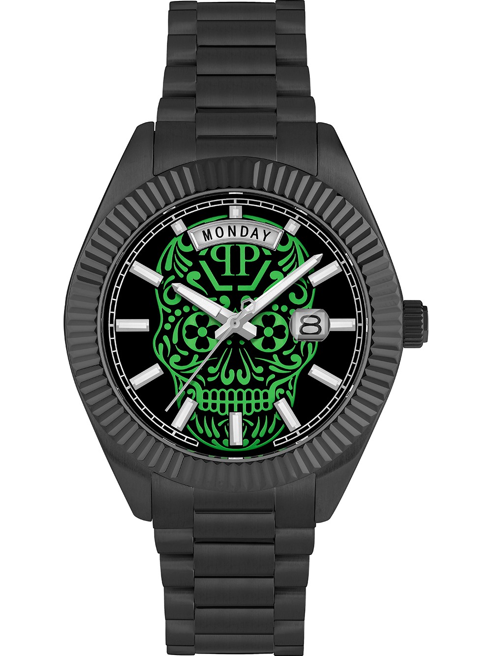 Philipp Plein PWPNA0724 Herrenuhr Rock Couture Day-Date 42mm 5ATM