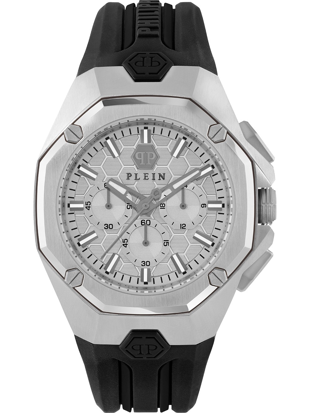 Philipp Plein PWTBA0123 Herrenuhr Octagon 45mm 5ATM