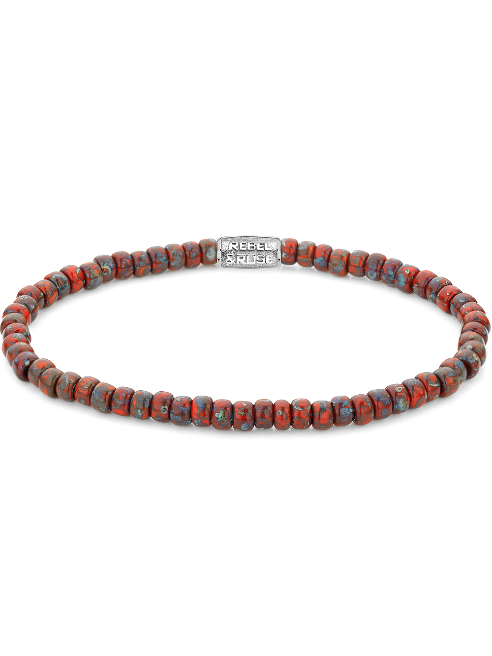 Rebel & Rose Armband Glass Rocks Red Jazz RR-40117-S-S Damen