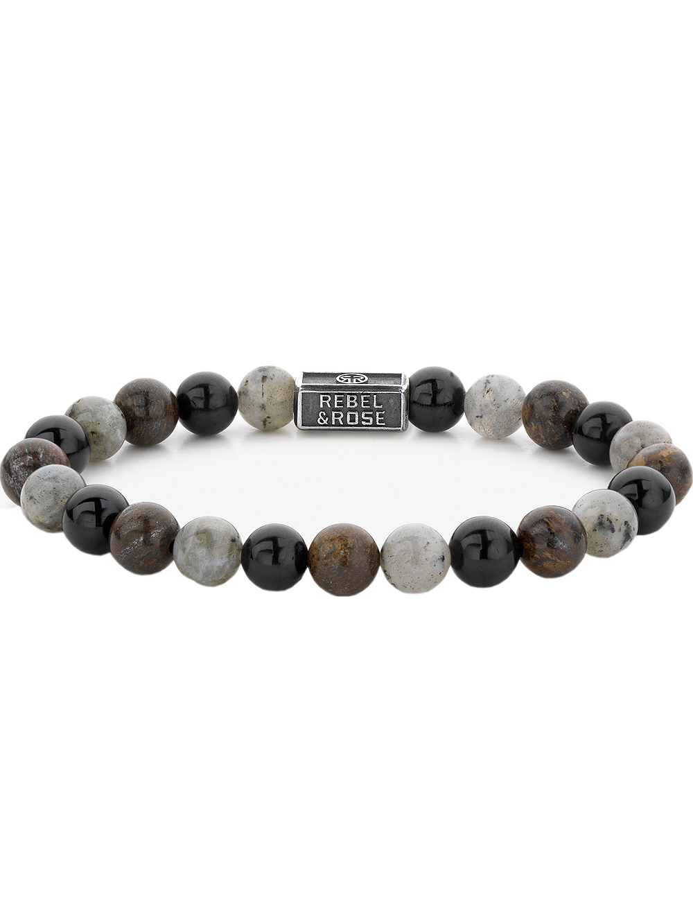 Rebel & Rose Armband Mix Brown 925 RR-8S007-S-L Herren