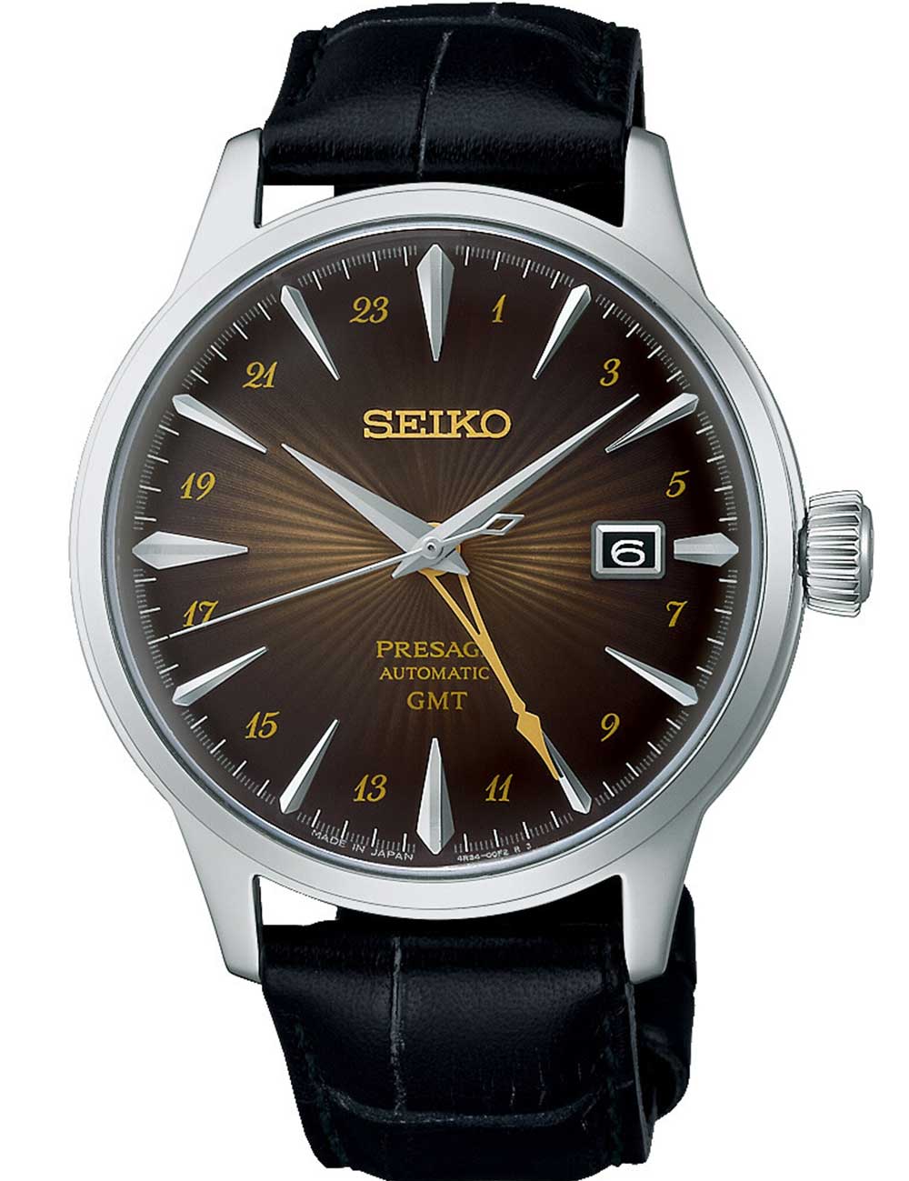 Seiko SSK039J1 Presage Cocktail Time GMT Rusty Nail
