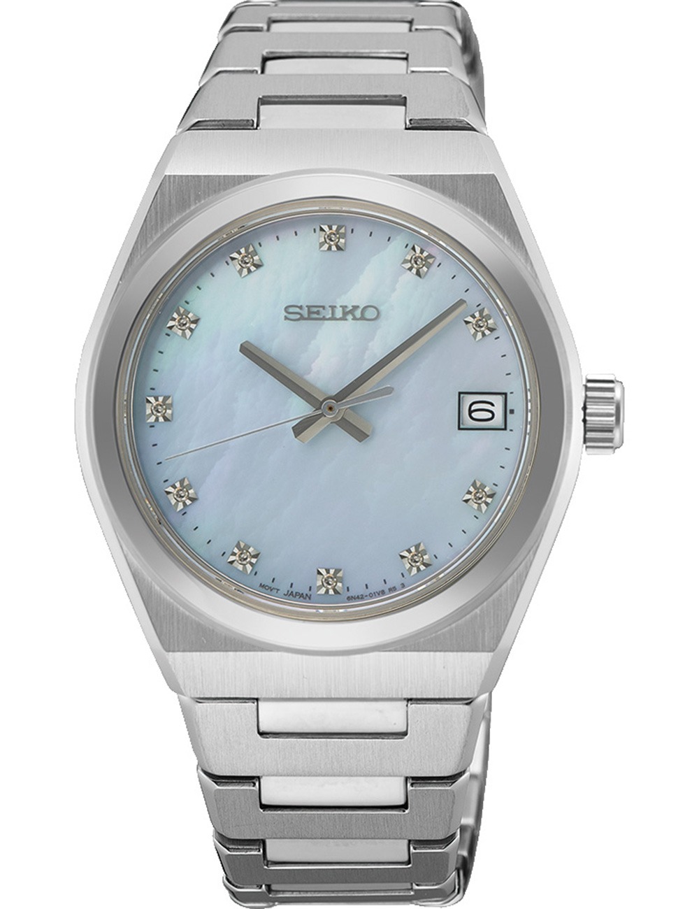 Seiko SUR603P1 Damenuhr Classic Diamant 34mm 10ATM
