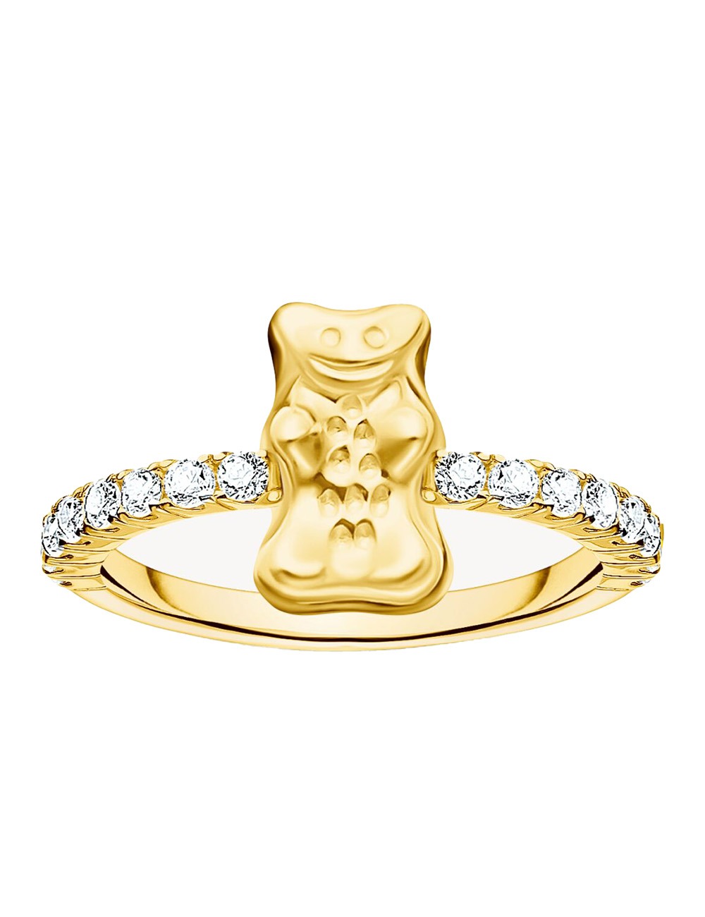 Thomas Sabo TR2504-414-14-54 Ring mit Haribo Goldbär und Steinen vergoldet Damen