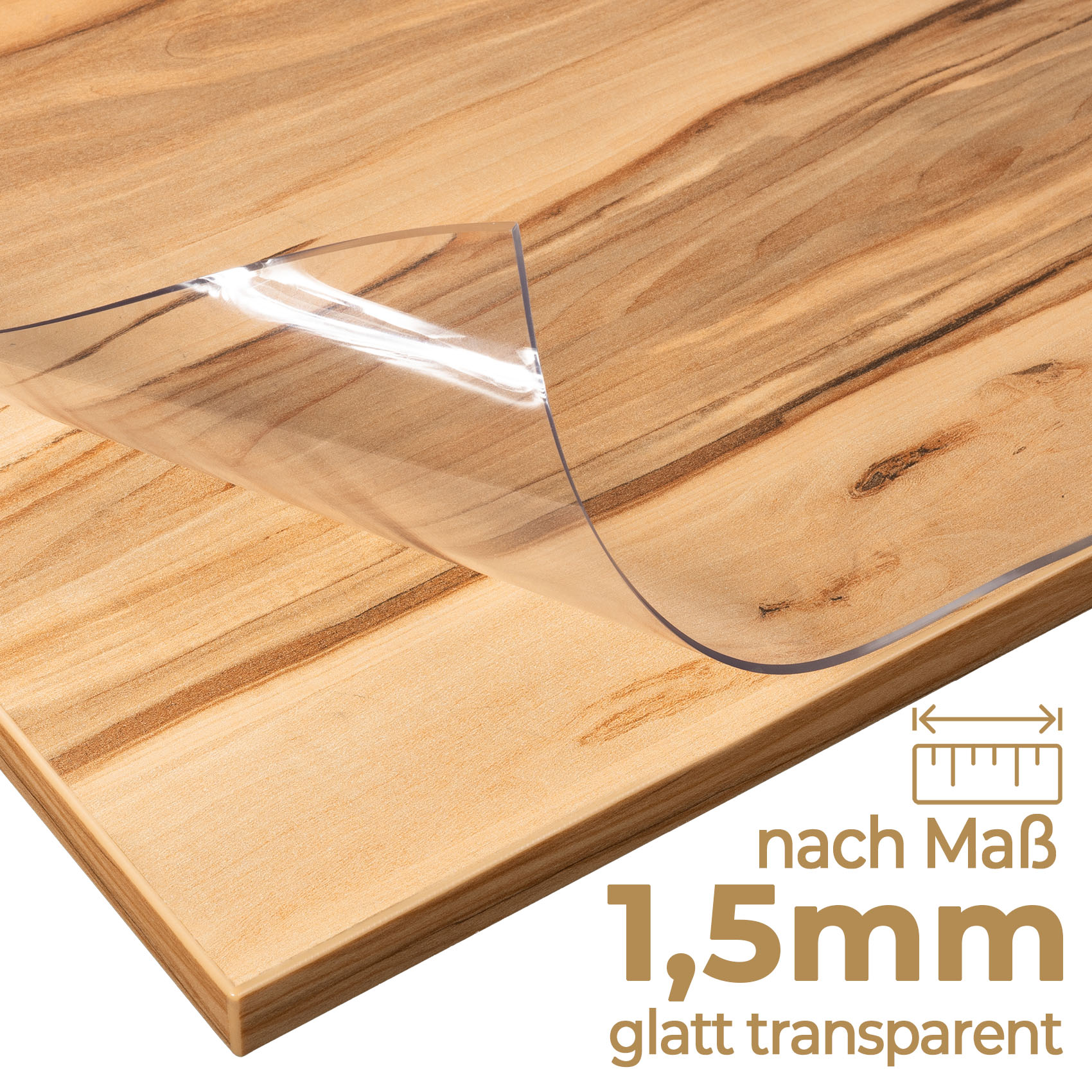 Tischfolie nach Maß transparent 1,5mm Tischschutzfolie geruchlos