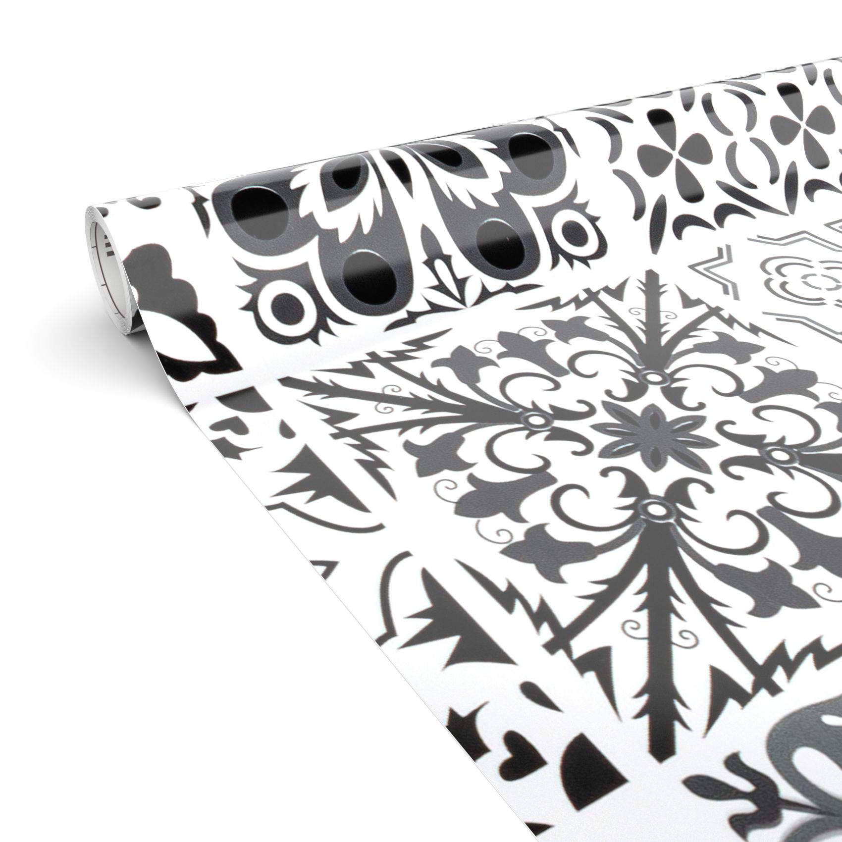 Klebefolie Möbelfolie Küche Folie selbstklebend DIY glänzend PVC-frei 0,45x3m Fliesenoptik grau