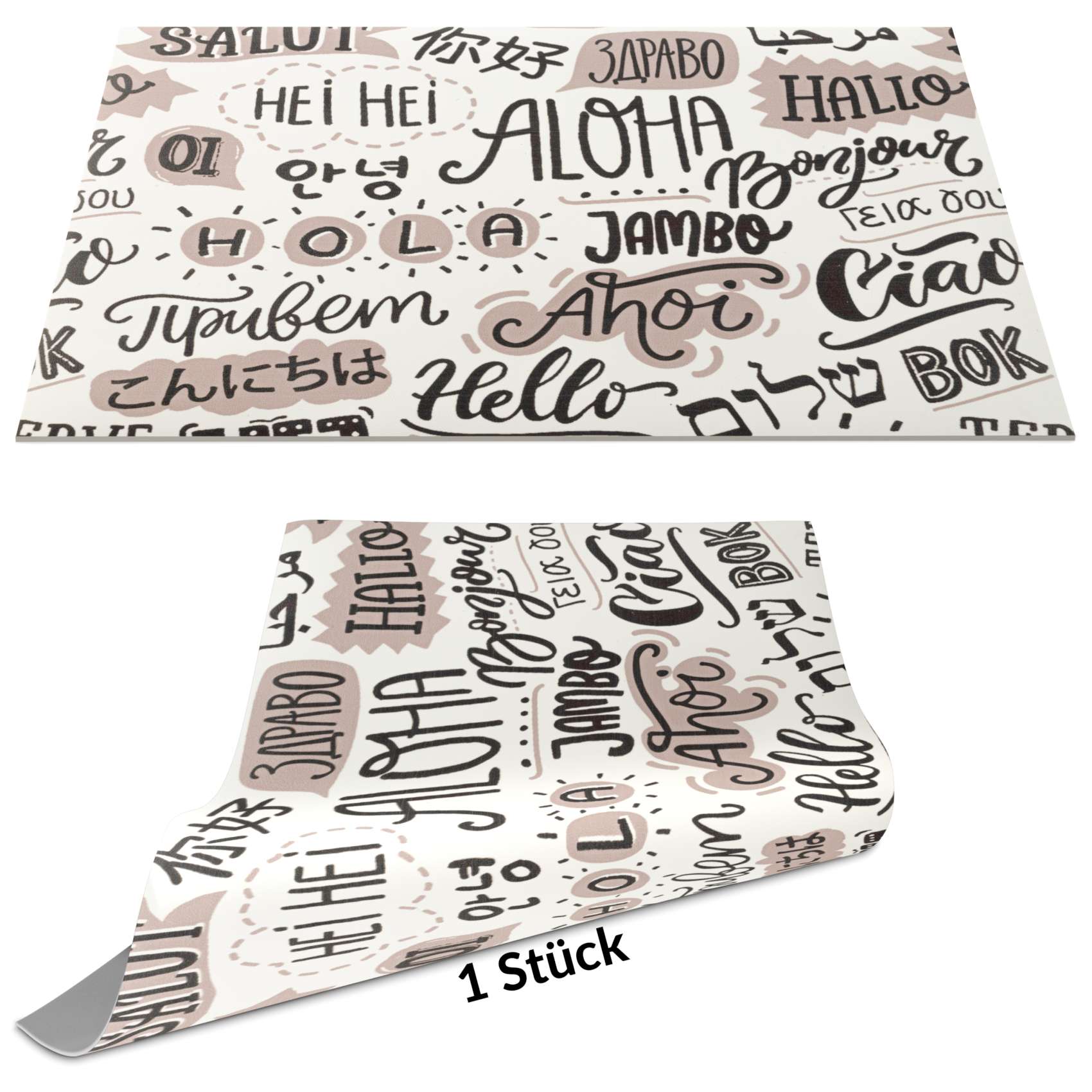 Tischset Platzset Platzdeckchen abwaschbar Tischuntersetzer PVC Placemat hitzebeständig 30x45cm Hallo Aloha Hei