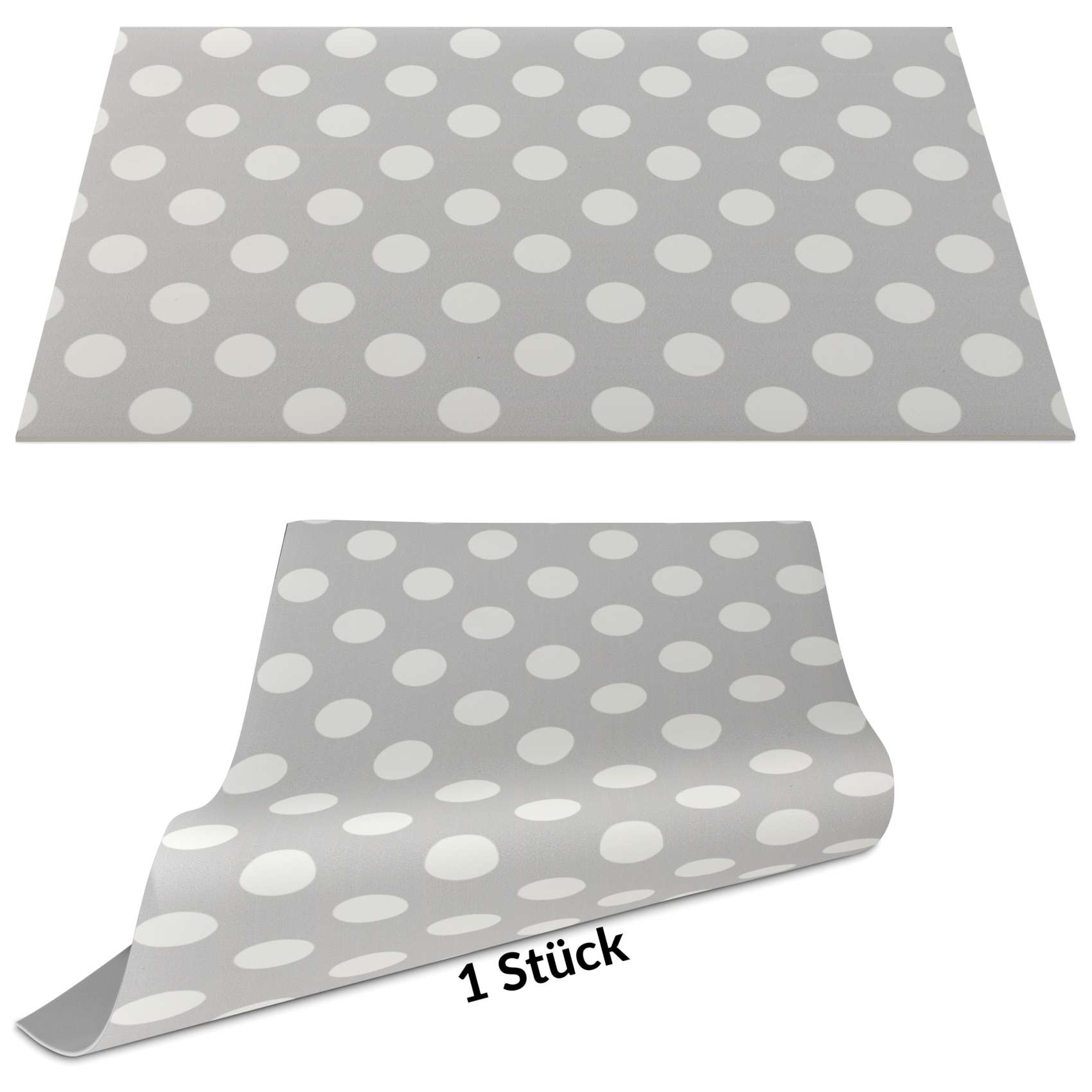 Tischset Platzset Platzdeckchen abwaschbar Tischuntersetzer PVC Placemat hitzebeständig 30x45cm Punkte Grau