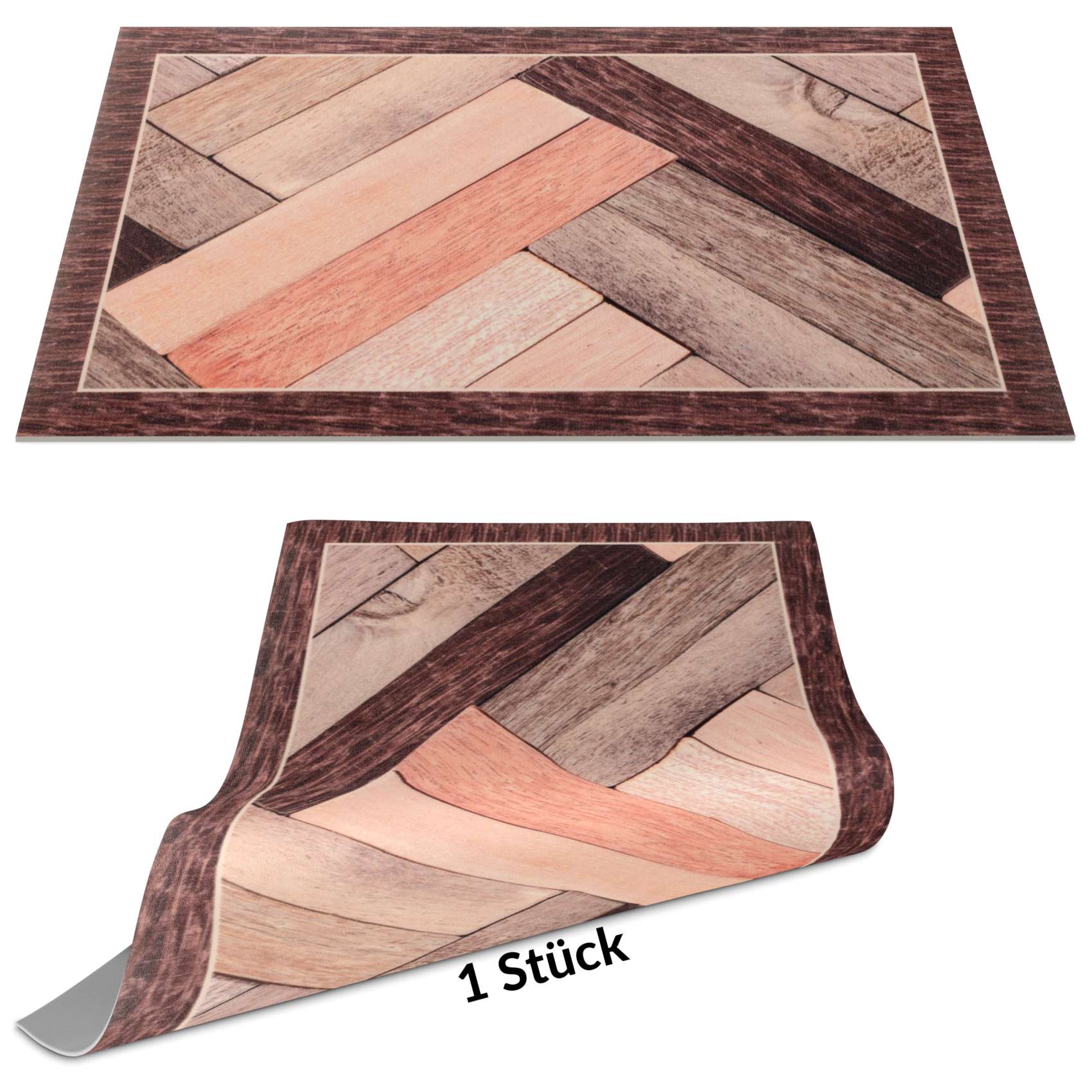 Tischset Platzset Platzdeckchen abwaschbar Tischuntersetzer PVC Placemat hitzebeständig 30x45cm Parkett Holz