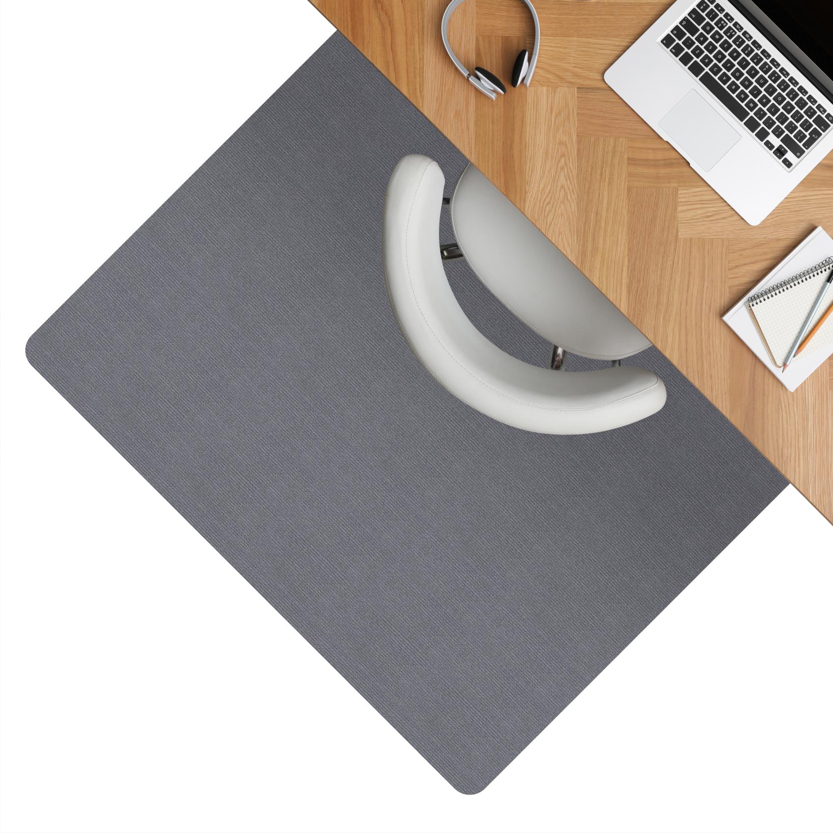 Bürostuhlunterlage Bodenschutzmatte Teppich Schreibtischstuhl Unterlage selbsthaftend NEMESIS Grau 90x120cm