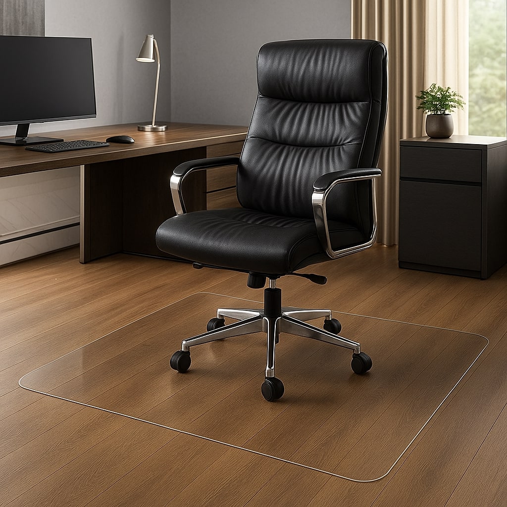 Bodenschutzmatte Bürostuhlunterlage transparent nach Maß 3mm Dicke