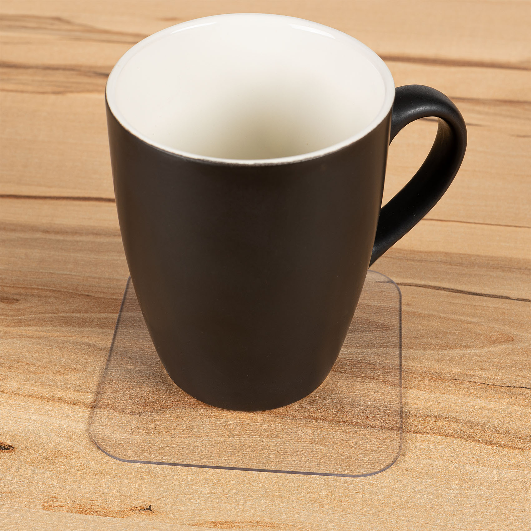 Untersetzter Glasuntersetzer Tassenuntersetzer transparent für Gläser Getränkeuntersetzer Set Rechteck 2 Stück 1,5 mm