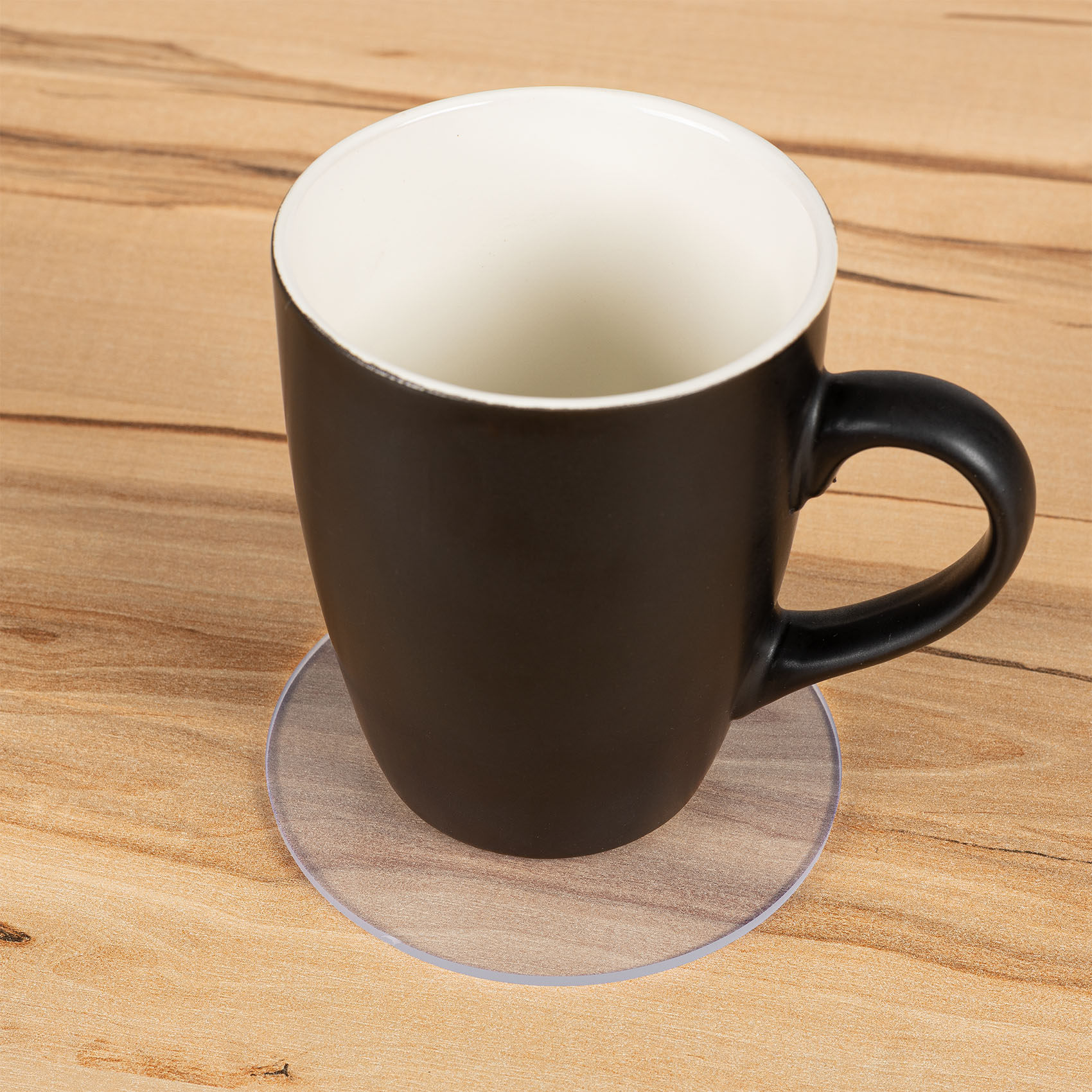 Untersetzter Glasuntersetzer Tassenuntersetzer transparent für Gläser Getränkeuntersetzer Set Rund 2 Stück 1,5 mm strukturiert