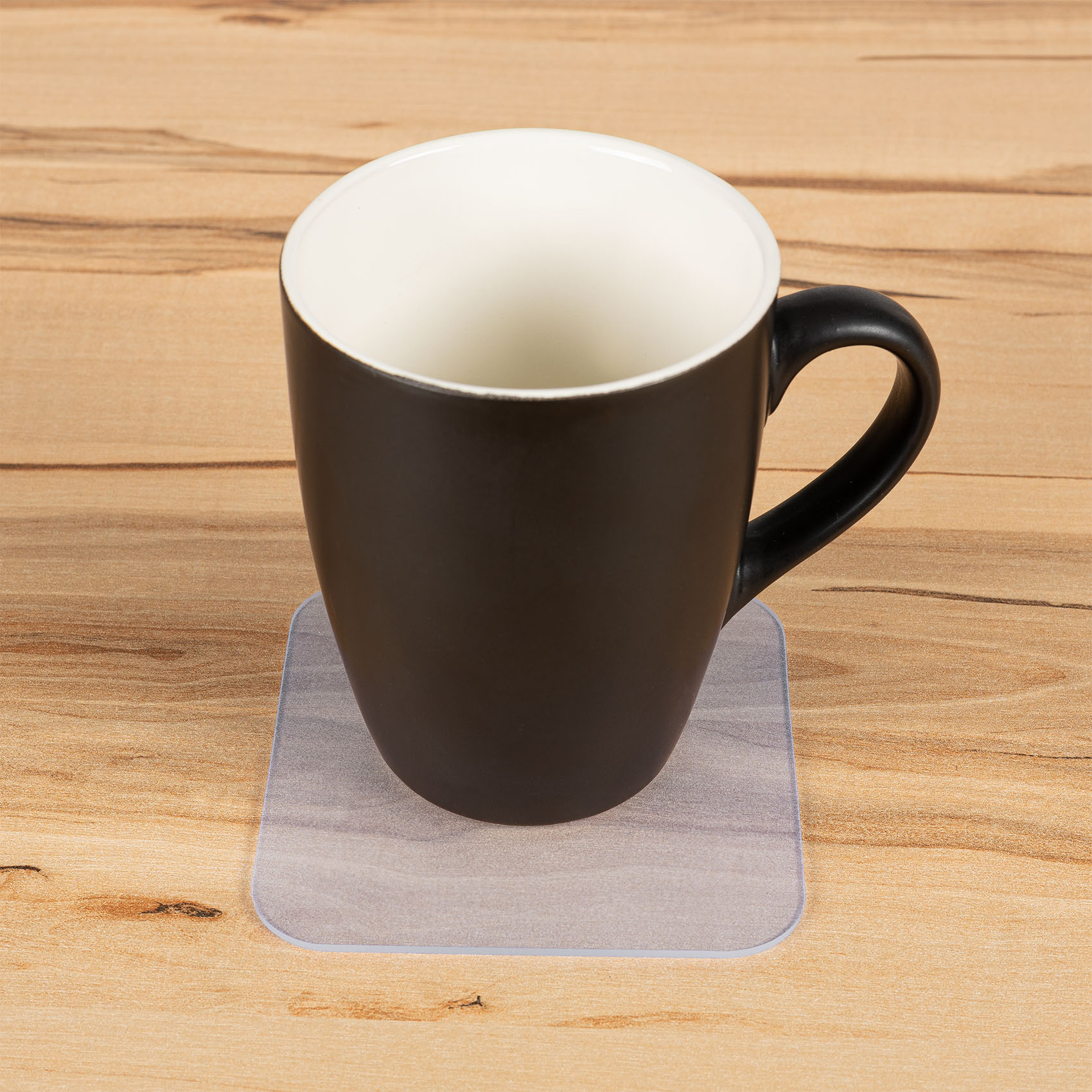 Untersetzter Glasuntersetzer Tassenuntersetzer transparent für Gläser Getränkeuntersetzer Set Rechteck 2 Stück 2 mm mattiert