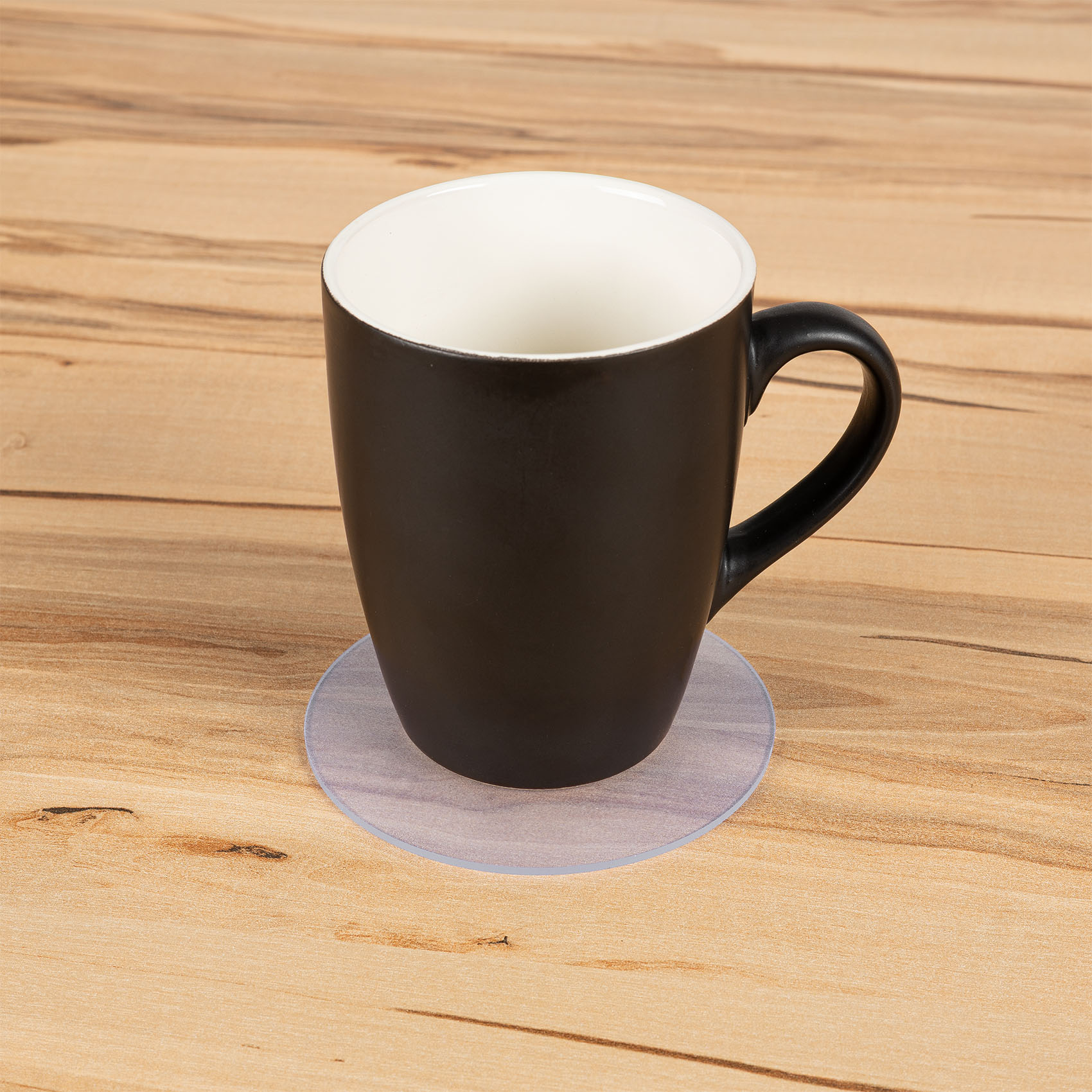 Untersetzter Glasuntersetzer Tassenuntersetzer transparent für Gläser Getränkeuntersetzer Set Rund 2 Stück 2 mm mattiert