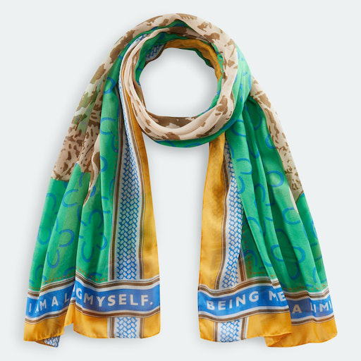 Codello Street Splash Schal 100x180cm lepard monogram recycled