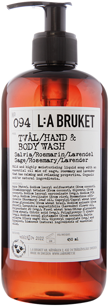 L:A Bruket 094 Hand & Body Wash Sage / Rosemary / Lavender
