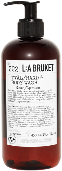 L:A Bruket 222 Hand & Body Wash Spruce