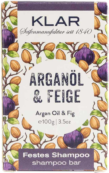 Klar Festes Shampoo Argan & Feige
