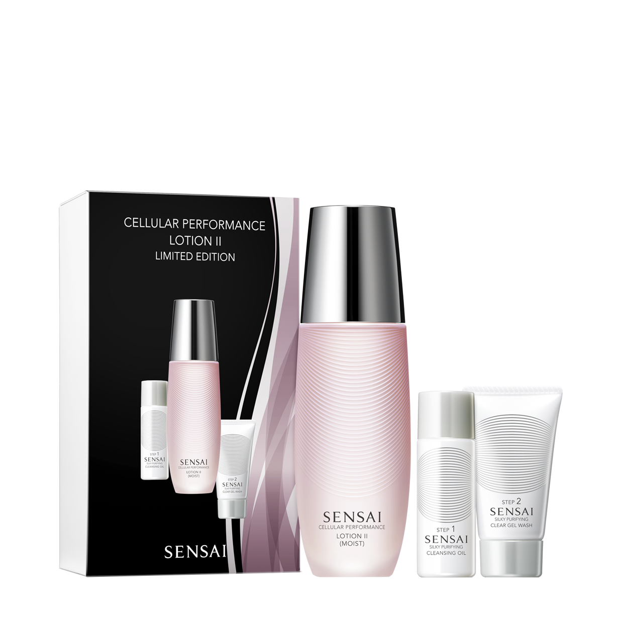 Sensai Cellular Performance Lotion II Set Lotion II 125ml, Cleansing Oil 30ml, Creamy Soap 30ml (Wert 28,-€)