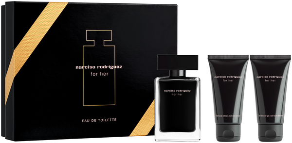 Narciso Rodriguez For Her Set =  EdT Nat. Spray 50 ml + Body Lotion 50 ml + Shower Gel 50 ml