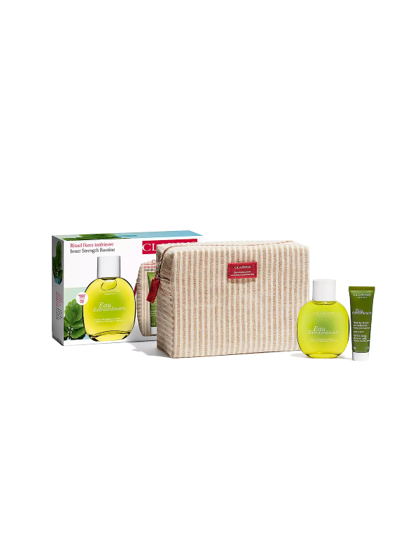 CLARINS Eau Extraordinaire Set = Eau Extraordinaire 100 ml + EE Douche lactée 30ml + Aroma-Tasche