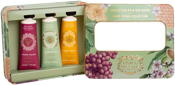 Panier des Sens Soin des Mains Set = Créme Mains au Raisin Biolog. de Provence + Créme Mains à L'Amande de Provence + Créme Mains à L'Huile D'Olive Biolog. de Proven.