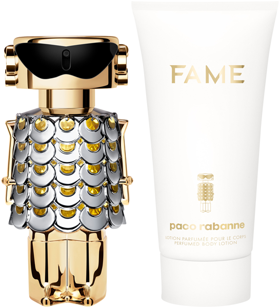 Rabanne Fame Set = EdP Nat. Spray 50 ml + Perfumed Body Lotion 75 ml