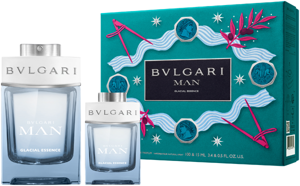 Bvlgari Man Glacial Essence Juice Set = EdP Nat. Spray 100 ml + EdP Nat. Spray 15 ml
