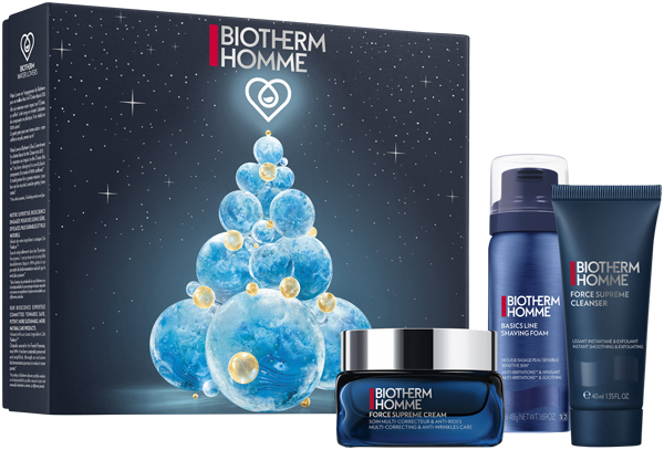 Biotherm Biotherm Homme Force Supreme Gifting X-Mas Set = = Youth Architect Cream 50 ml + Mousse de Rasage PS 50 ml + Basics Line Cleanser 40 ml