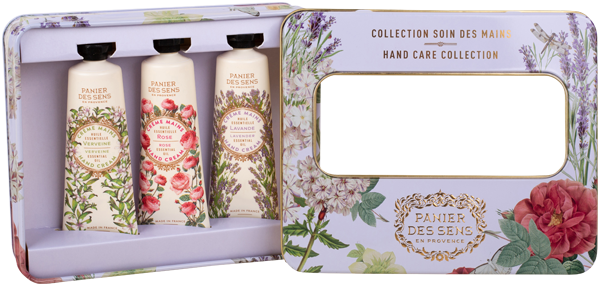Panier des Sens Soin des Mains Set = Créme Mains Rose 30 ml + Créme Mains Lavande 30 ml + Créme Mains Verveine