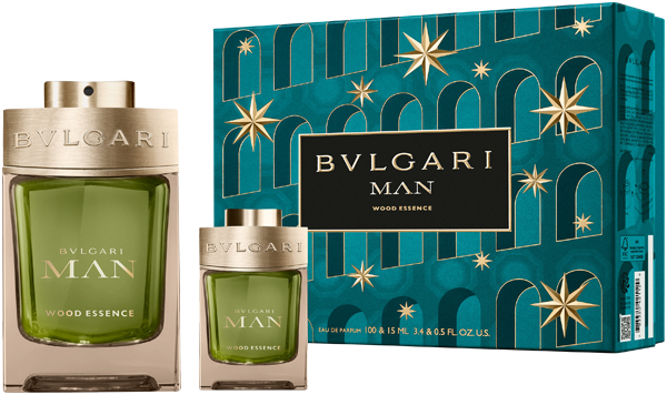 Bvlgari Man Wood Essence Set = EdP Nat. Spray 100 ml + EdP Nat. Spray 15 ml