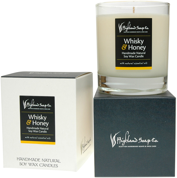 Highland Soap Soya Wax Candles 30cl Whisky & Honey