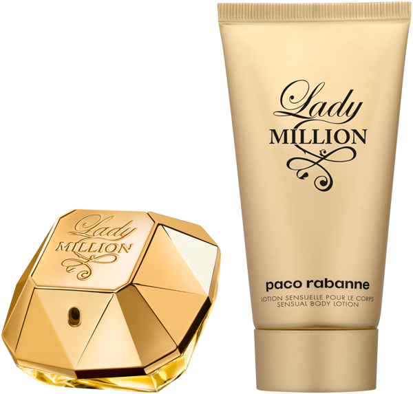 rabanne Lady Million Set = EdP Nat. Spray 50 ml + Sensual Body Lotion 75 ml