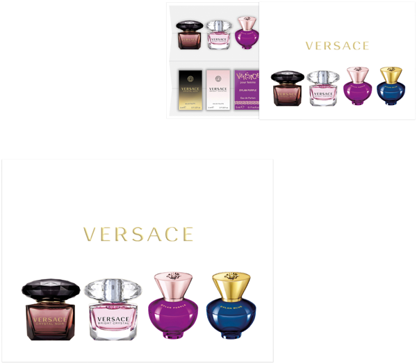Versace Miniaturen Set = 4 x 5 ml EdT Nat Spray / EdP Nat. Spray