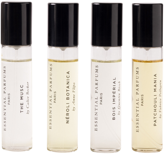 ESSENTIAL PARFUMS Travel EdP Set 4 x 10 ml Bois Imperial, The Musc, Patchouli Mania, Neroli Botanica