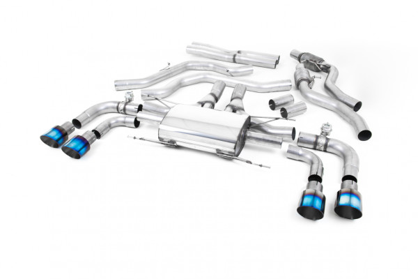 Milltek SSXAR009 Cat-back Quad 100mm GT100 - Alfa Romeo Giulia Quad...