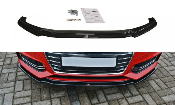 Front Ansatz V.1 passend für Audi S4 / A4 S-Line B9 schwarz Hochglanz