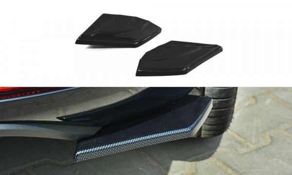 Heck Ansatz Flaps Diffusor für SEAT LEON III CUPRA / FR schwarz Hoc...