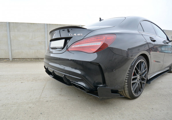 SPORT Heck Ansatz Flaps Diffusor passend für Mercedes CLA A45 AMG C...