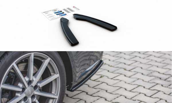 Heck Ansatz Flaps Diffusor passend für Audi S6 / A6 S-Line C7 FL sc...
