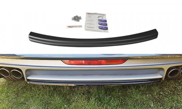 Mittlerer Diffusor Heck Ansatz passend für Audi TT S Mk2 (8J) schwa...