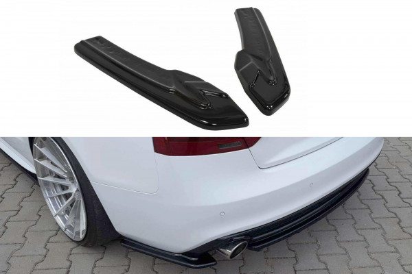 Heck Ansatz Flaps Diffusor für AUDI A5 S-LINE Facelift schwarz Hoch...