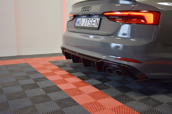 Diffusor Heck Ansatz passend für Audi S5 F5 Coupe / Sportback schwa...