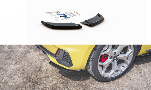 Heck Ansatz Flaps Diffusor passend für Audi A1 S-Line GB schwarz Ho...